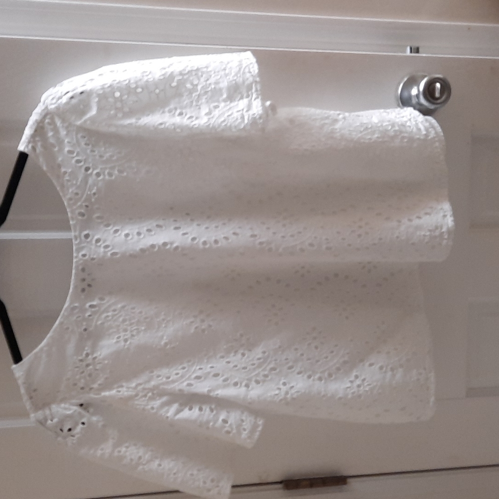White Eyelet Top